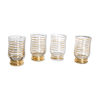 Liquor glasses, 4 glasses, art deco