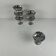 Set of 6 metal ice cream bowls, 1970 - Set E