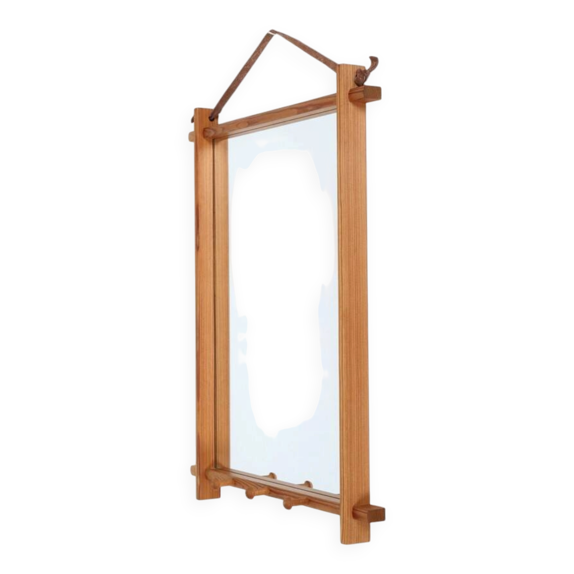 Miroir en pin, Danemark années 50-70