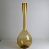 Large scandinavian vase in blown glass by arthur percy for gullaskruf, sweden - 50s