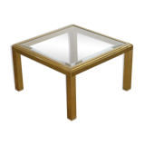 Brass and glass coffee or coffee table