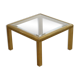 Table basse ou d'appoint en laiton et verre 1970