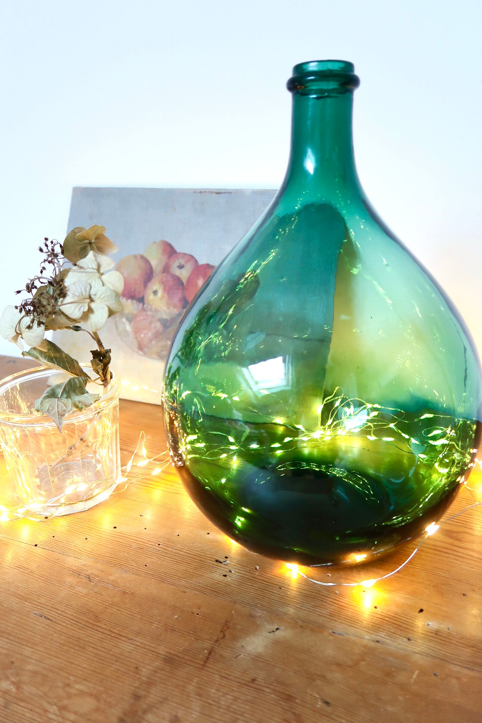 5 litre blue demijohn glass canister