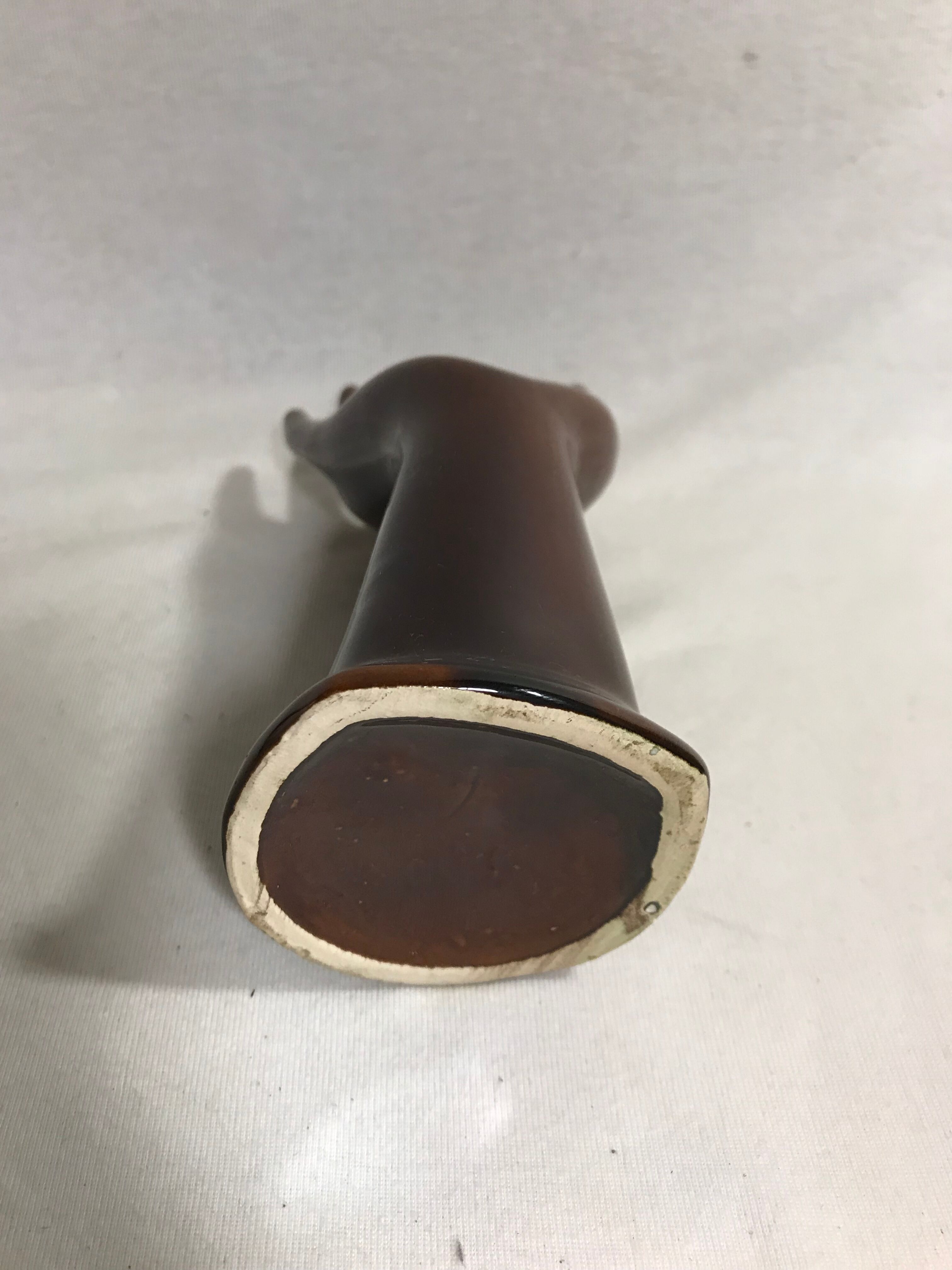 Old hand ceramic brown