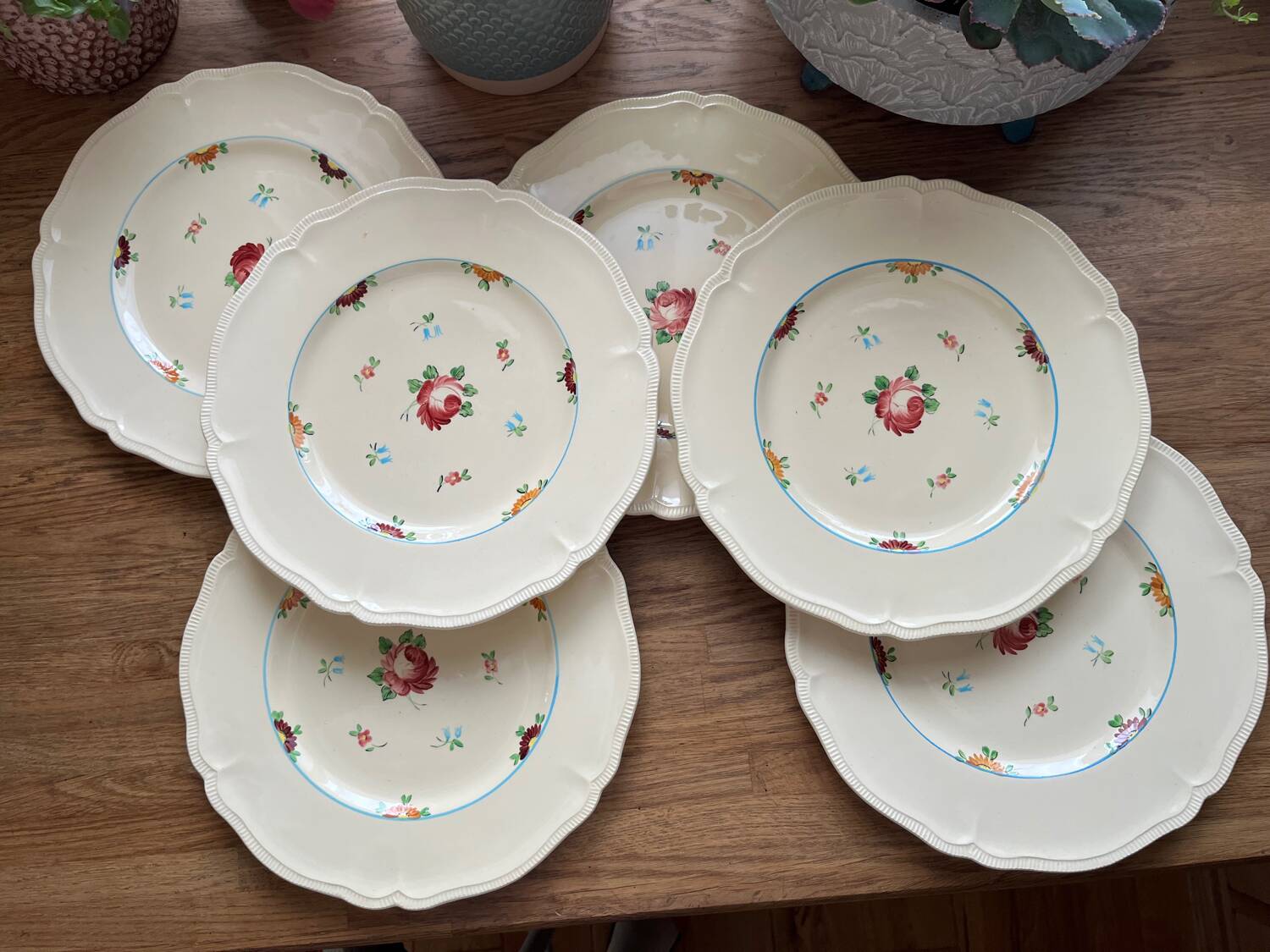 Longchamp Marie-Thé flat plates in earthenware