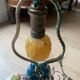 Superb Arras Lamp & Flower Faience - Silvered Bronze - Boler brand -