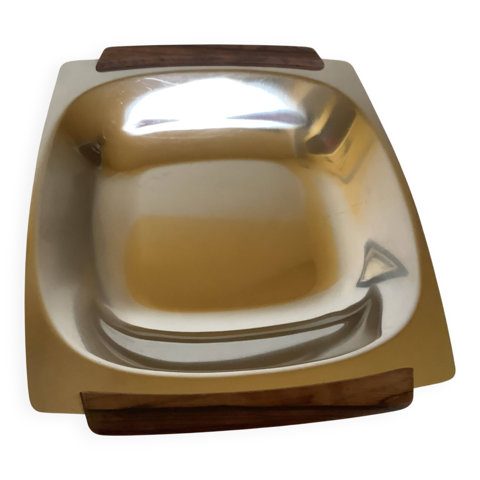 Plat carré métal et bois style scandinave