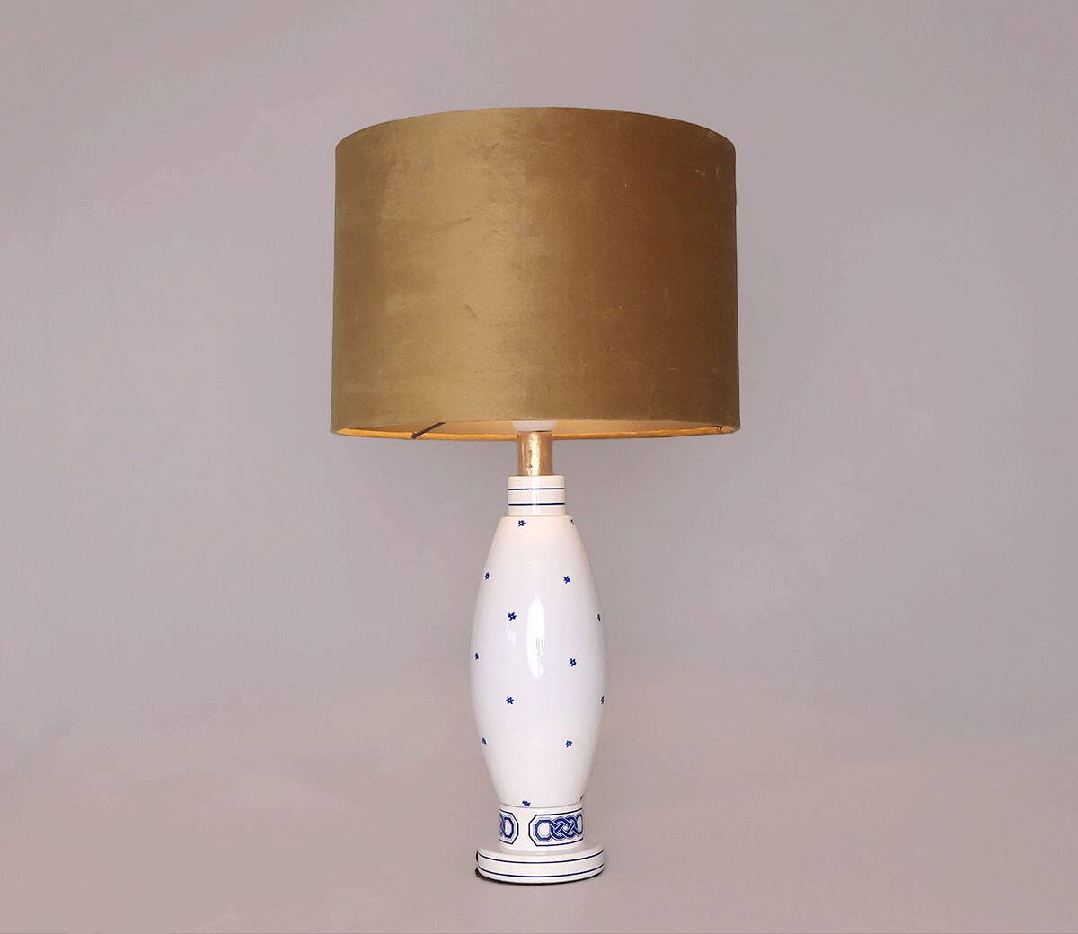 Set of 2 porcelain table lamps by Le Dauphin, 1970s