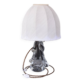 Very Heavy Crystal Twisted Drop Art Deco French Lamp
