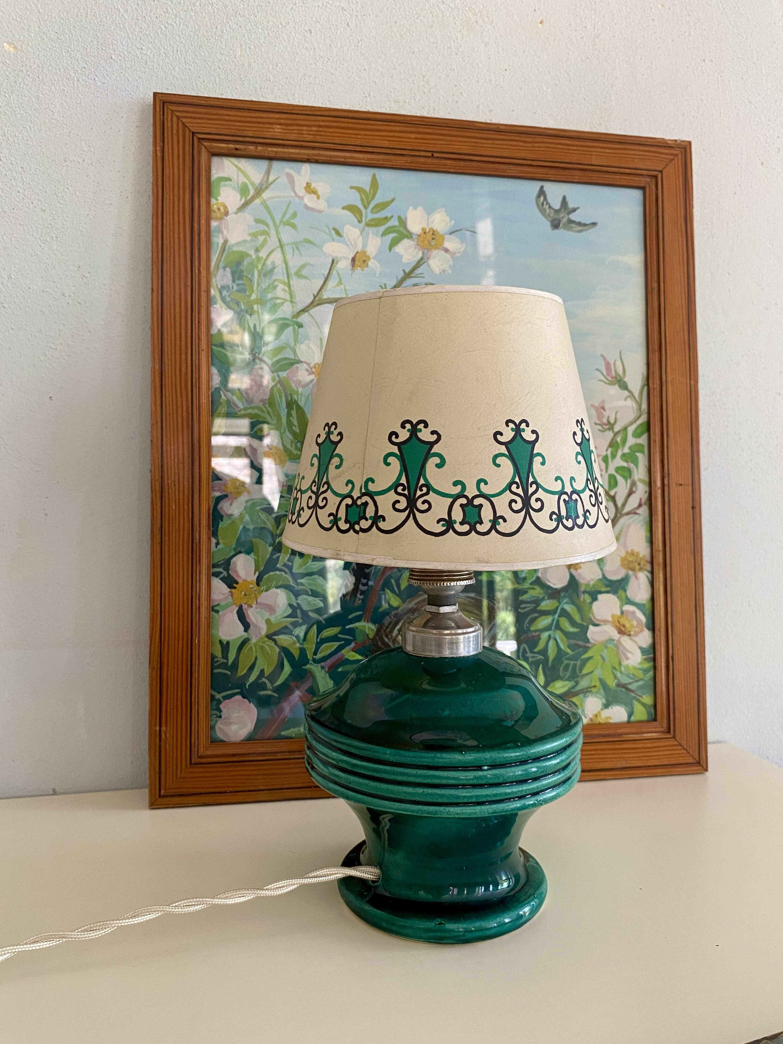 Acrylic drawing and varnished wooden frame