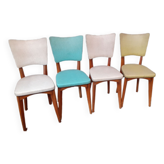 Series of 4 vintage luterma chairs