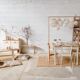 Wooden farmhouse table – cream foot