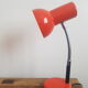 Vintage red metal lamp