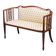 Art Nouveau Two-Seater Canapé or Bench in Mahogany, Early 1900s