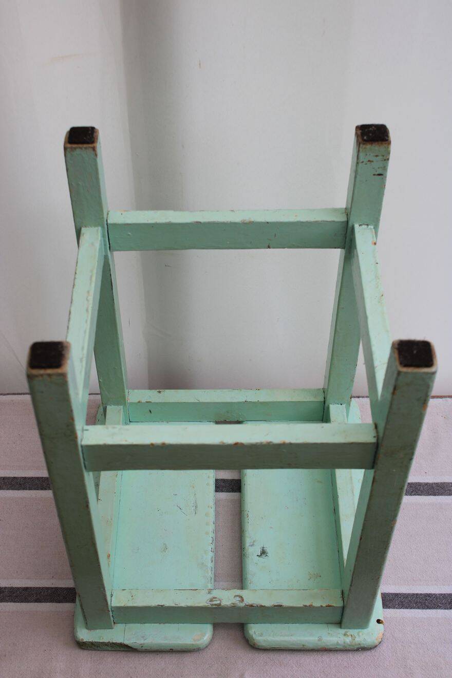 Wooden workshop stool