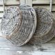 Pair of wicker baskets with transparent lining