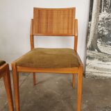 Pair of velvet chairs and canning