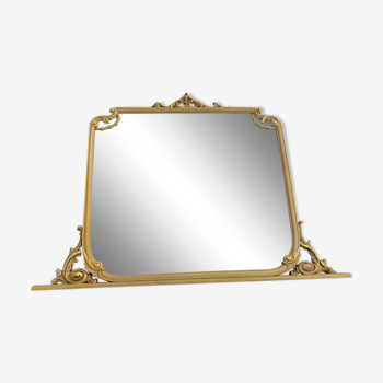 Italian mirror gilded wood 1960