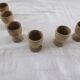 6 olive wood shells