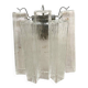 21st Century Clear "Squared" Murano Glass Wall Sconces