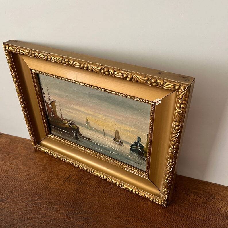 Voilier relaxant et pêche sur la peinture à l'huile du lac à bord