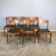 Set of 6 dining chairs by Henning Kjaernulf for Korup Stolefabrik, teak and leather, 1960s.