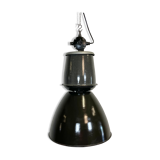 Black Enamel Industrial Lamp from Elektrosvit, 1960s
