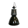 Black Enamel Industrial Lamp from Elektrosvit, 1960s