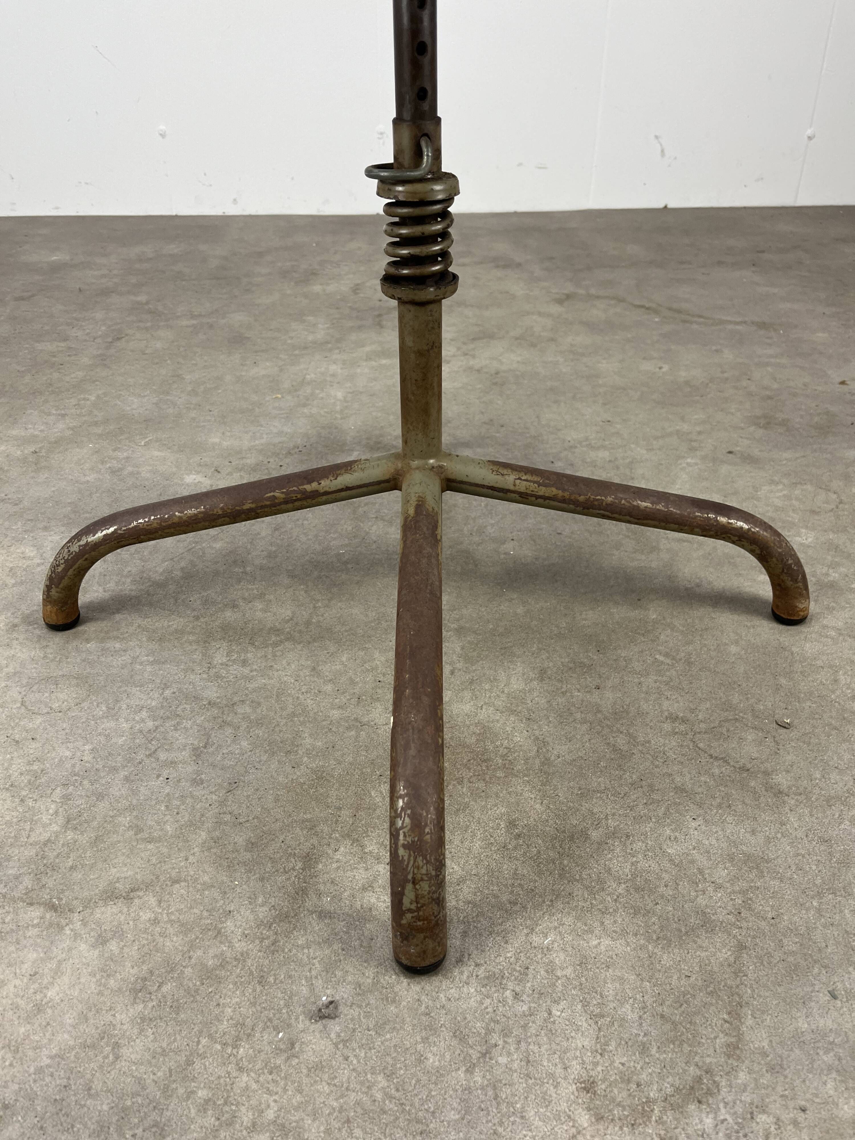 Industrial style adjustable workshop stool