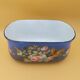 Paris porcelain jardinière with floral and bird decoration, 19th century.