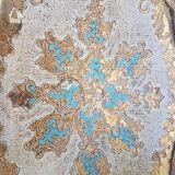 Florentine tray in painted and gilded wood