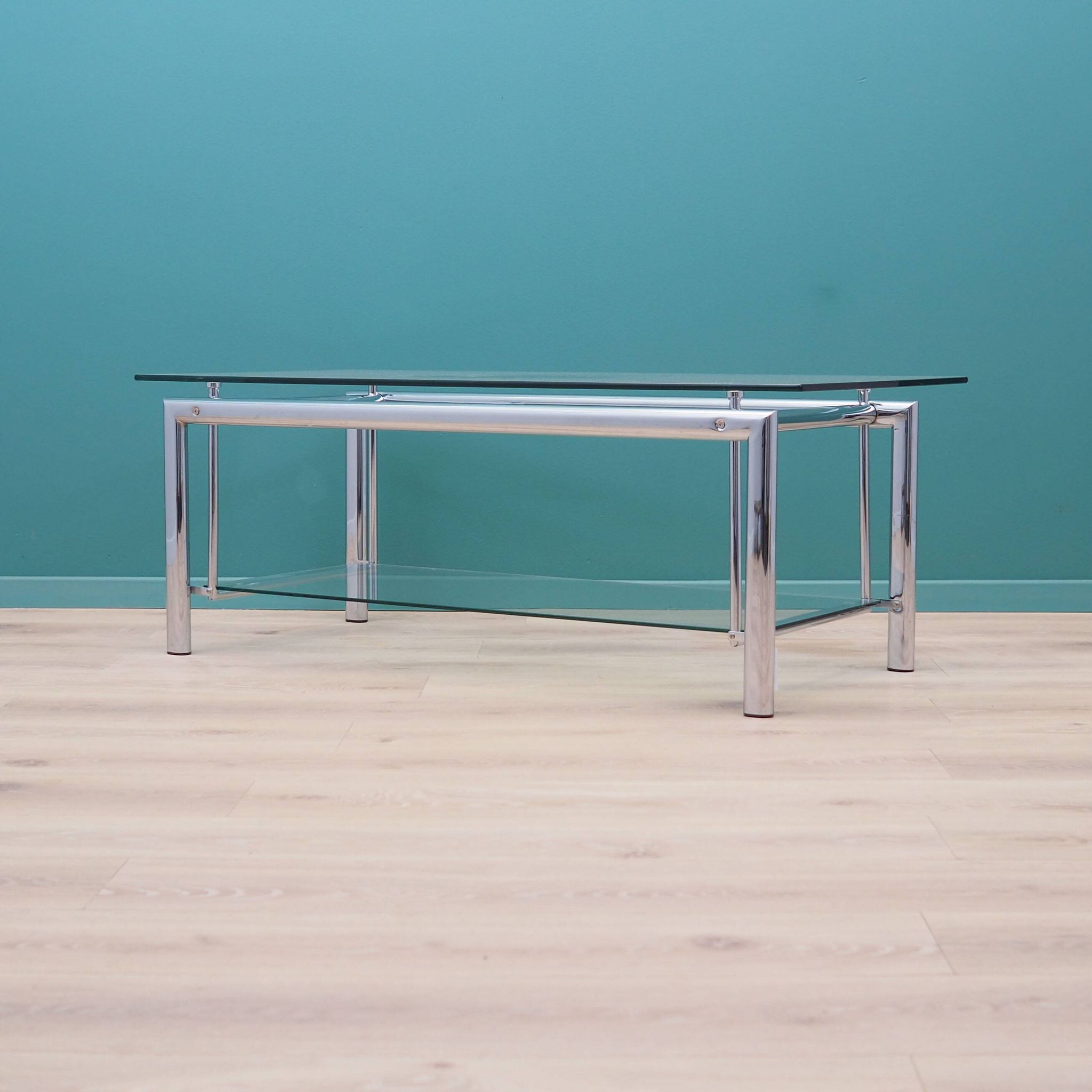 Table basse en verre, design danois, années 1970, production : Danemark