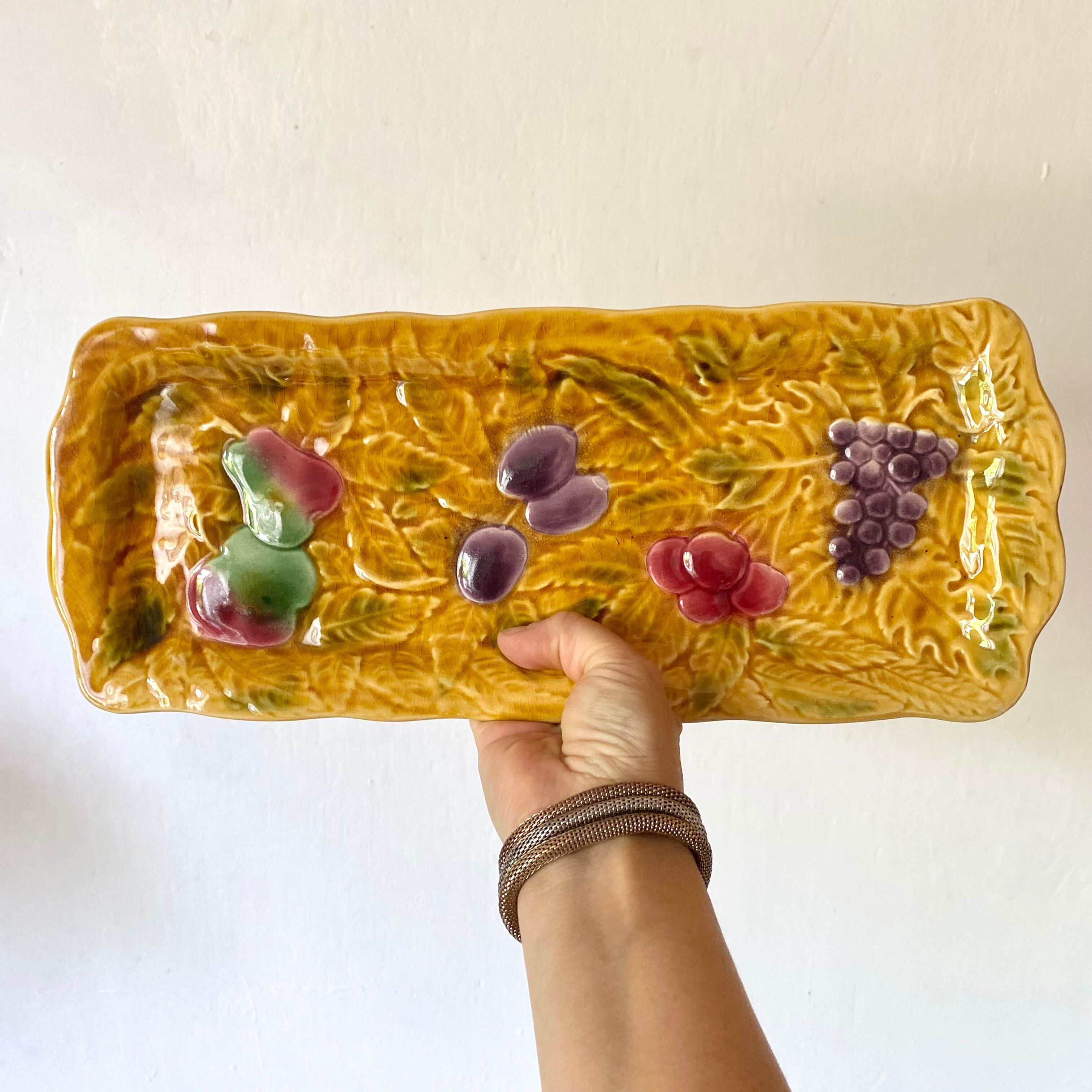 Sarreguemines barbotine cake dish