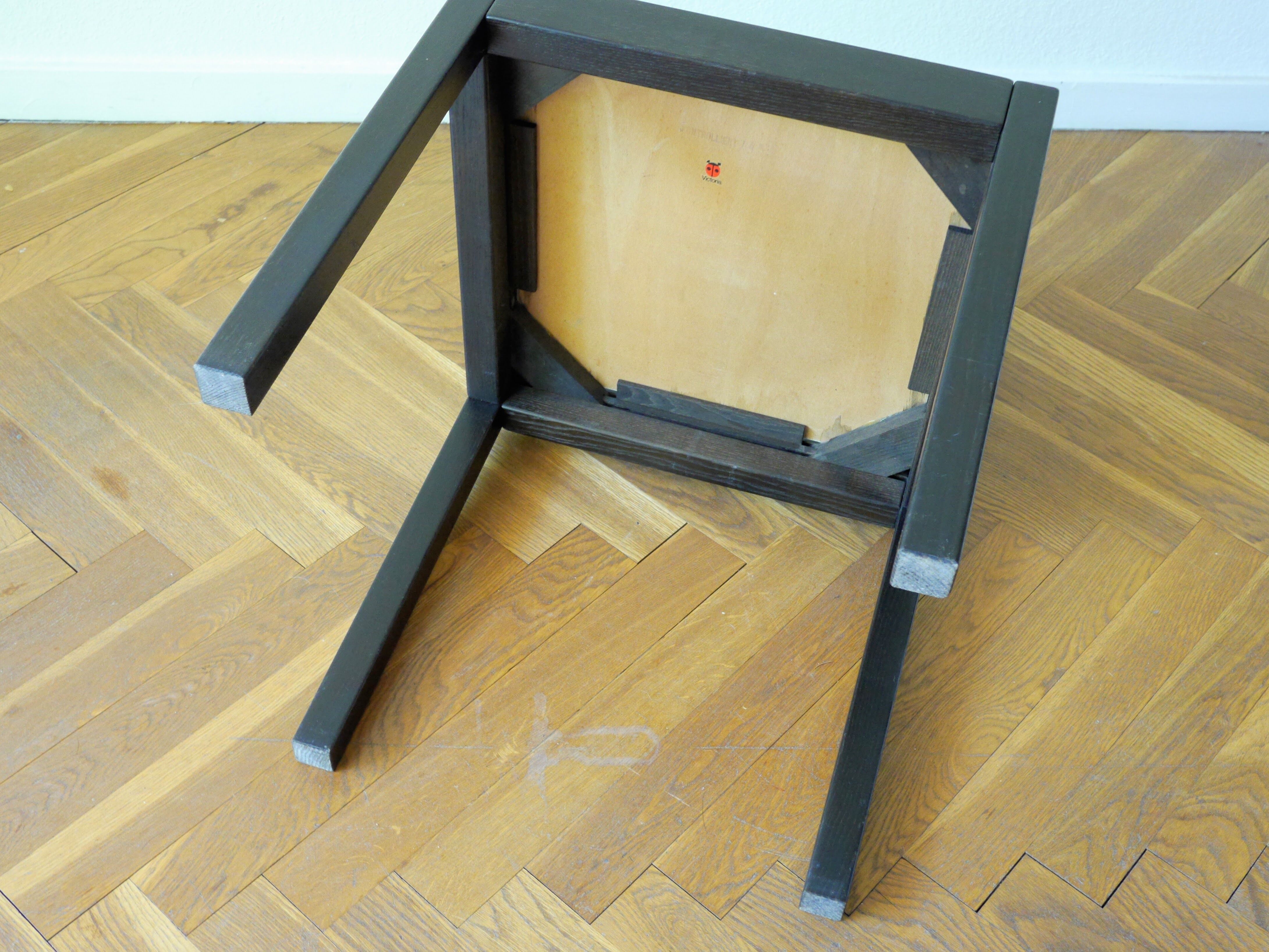 Ensemble de 6 chaises à manger noir et blanc du milieu du siècle