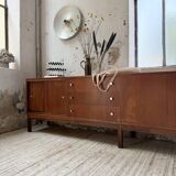 Enfilade teck XL années 60 constructiviste