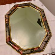 Miroir vintage biseauté à cadre floral
