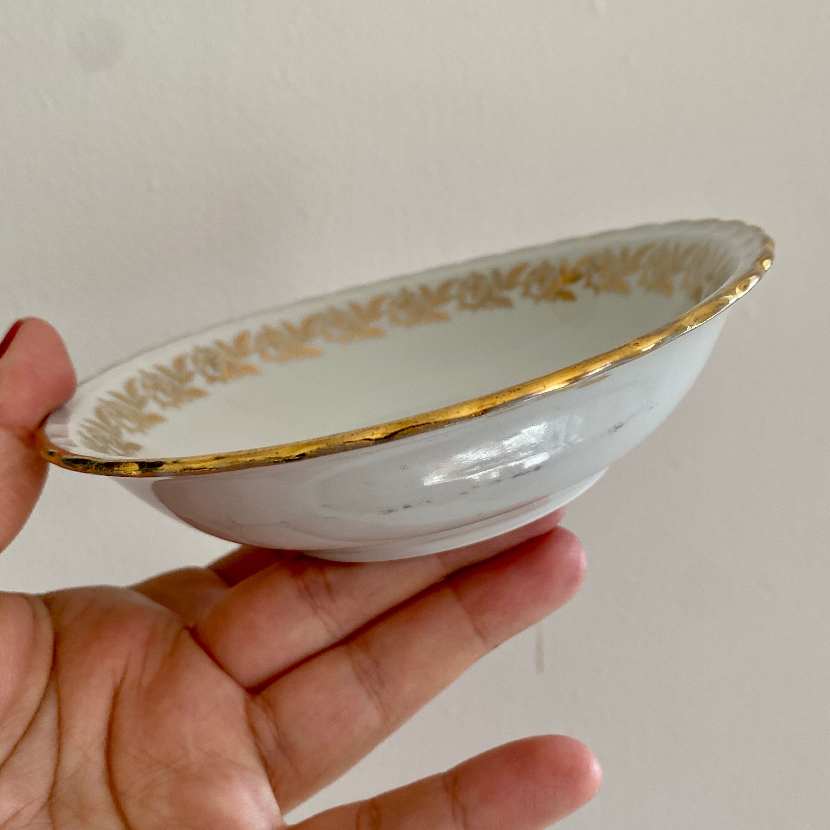Dessert service or fruit salad in French porcelain