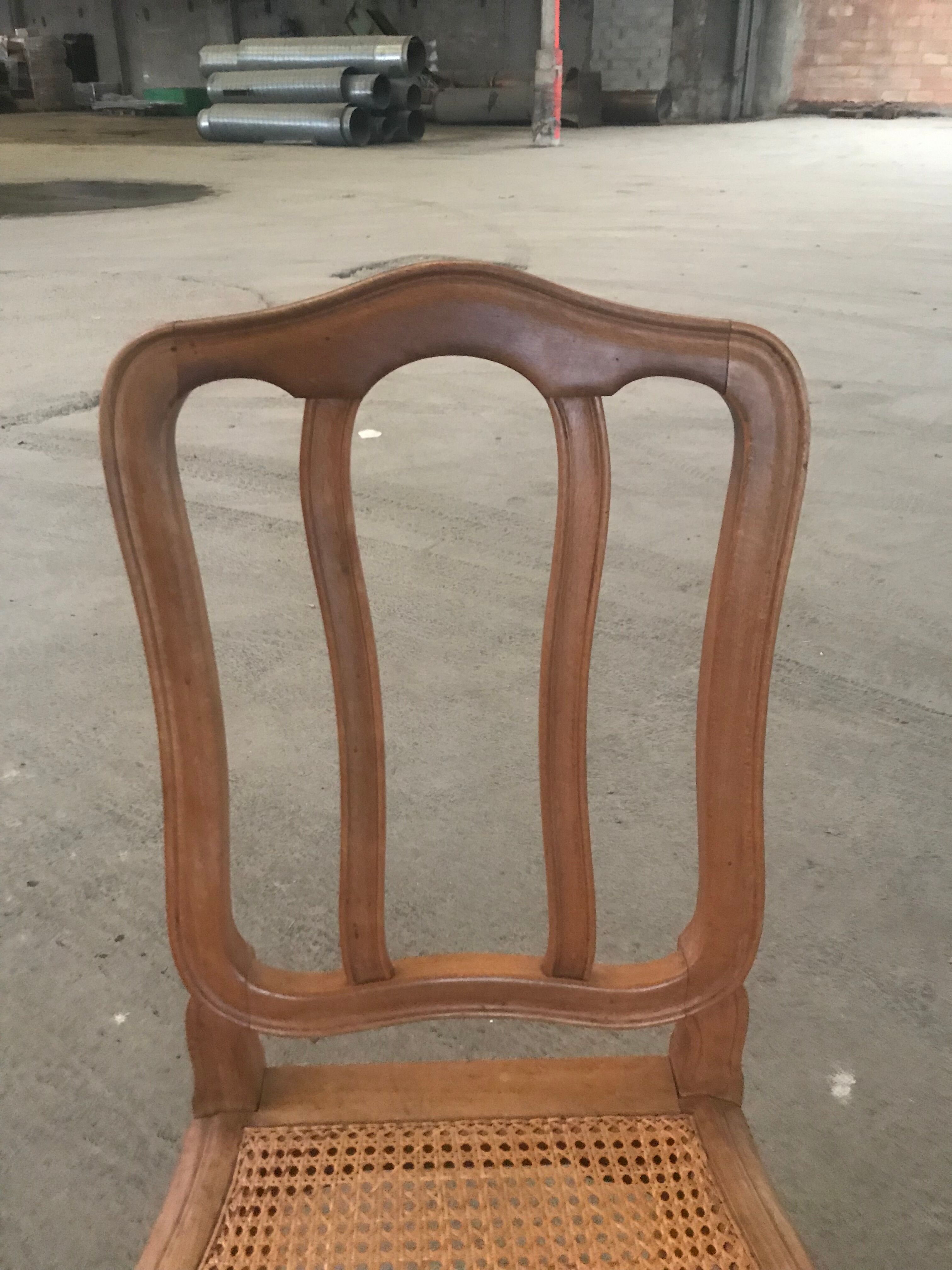 Suite of 8 Louis XV style chairs solid beech