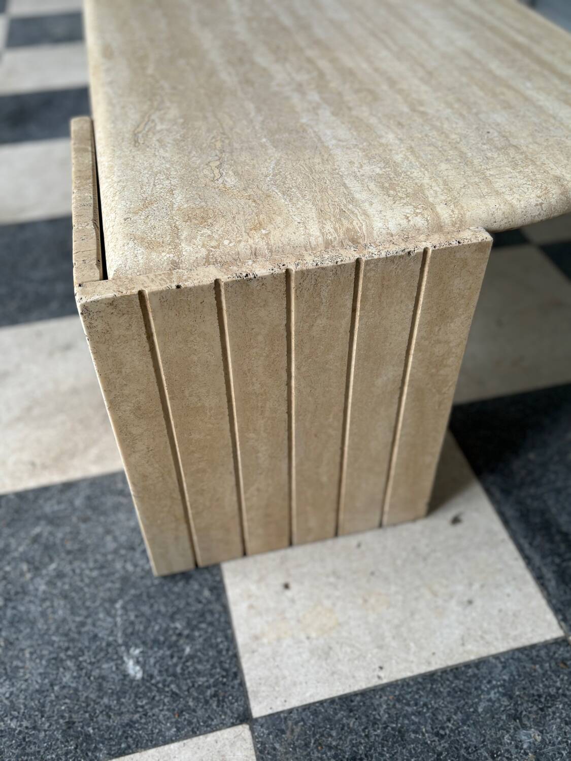 Vintage travertine coffee table