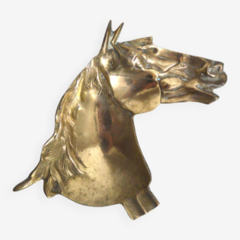 Brass equestrian ashtray