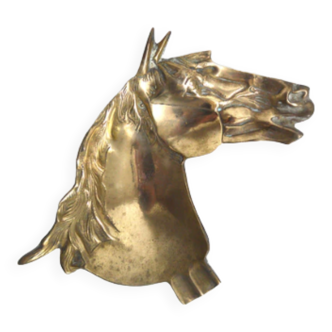 Brass equestrian ashtray