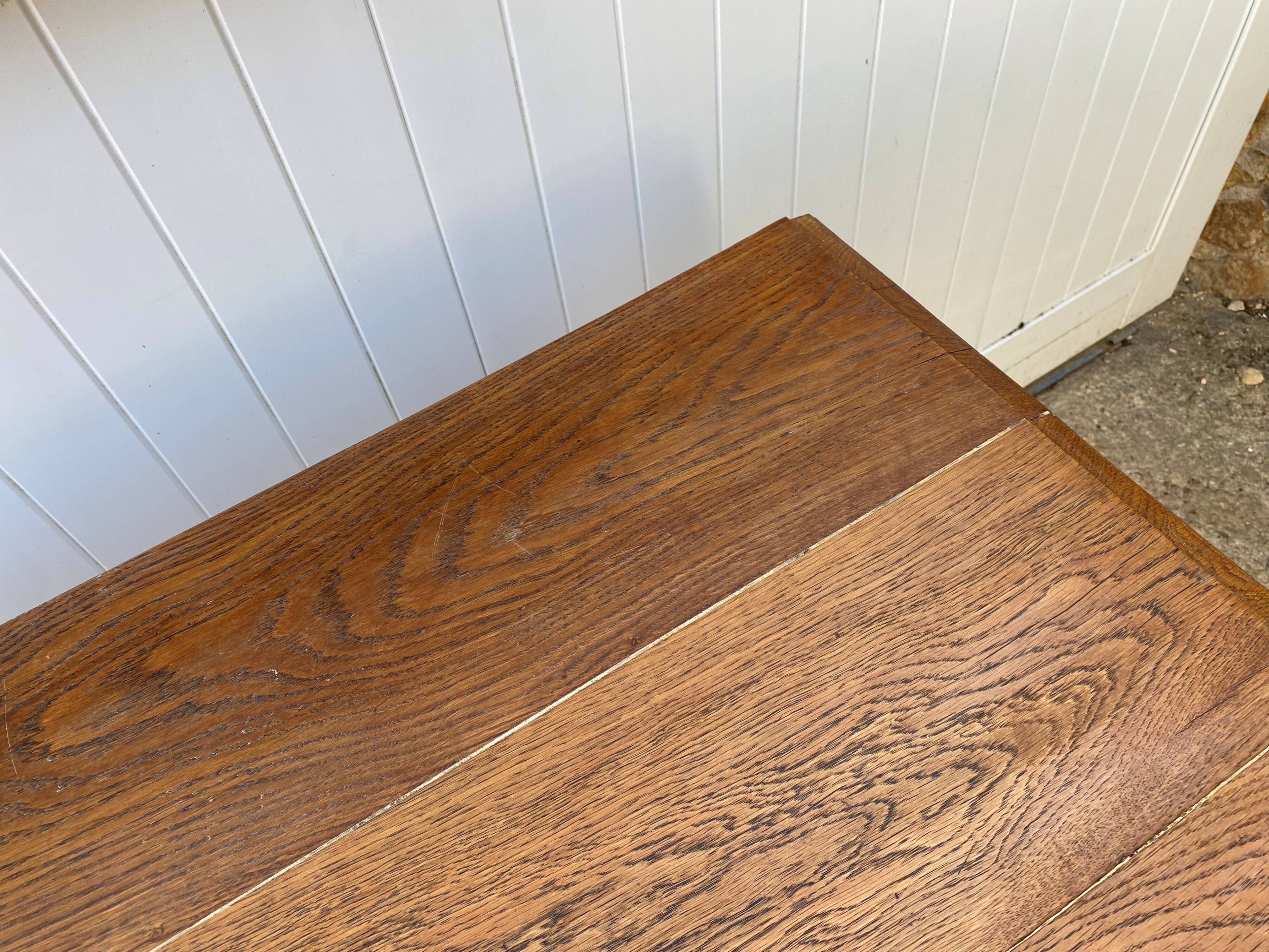 Desk with 1 drawer, oak top, 105x56cm