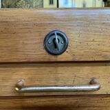 Oak notary curtain filing cabinet