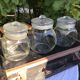 Set of 3 glass candy jars