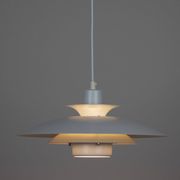 Pair of 2 vintage pendant lamps Volga by Kurt Wiborg, Jeka, 1980s