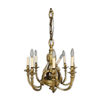 Louis XVI style gilt bronze chandelier