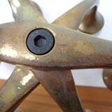 Brutalist Bronze Candleholder by Michael Harjes, 1960s