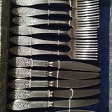 Silver metal cutlery