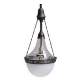 Grande suspension antique bicolore