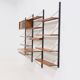 Rare Scandinavian Wall Mounted Plywood Shelving Unit 1950s